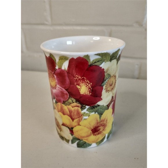 Stechcol Gracie Bone China Floral Mug Coffee Tea Cup 4" Tall - Picture 5 of 8